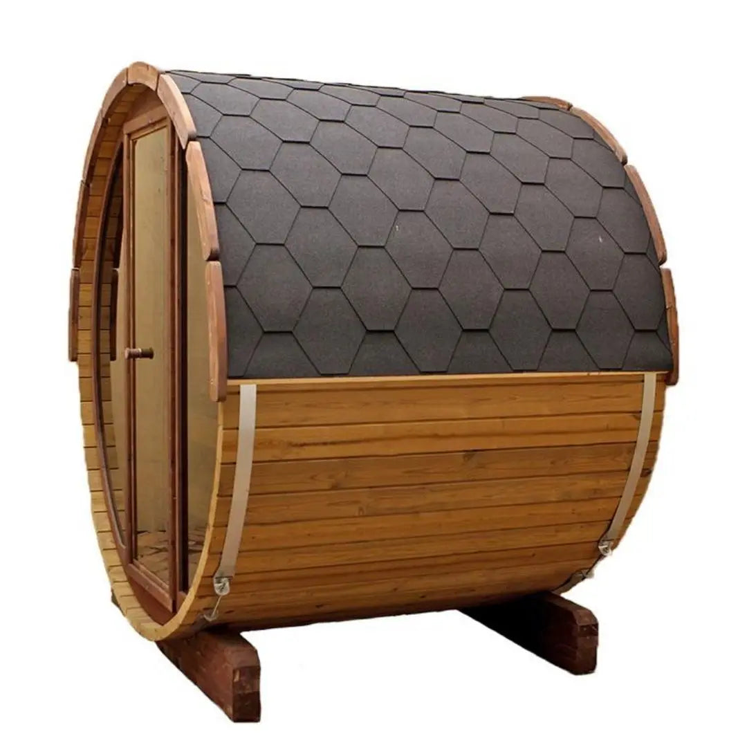 5.5 Ft Scenic View Barrel Sauna - 2- 4 People (Extra Wide)