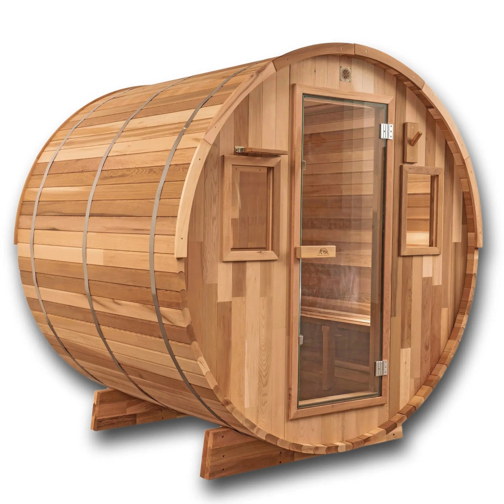 6 FT Classic Red Cedar Barrel Sauna - 4-6 Person